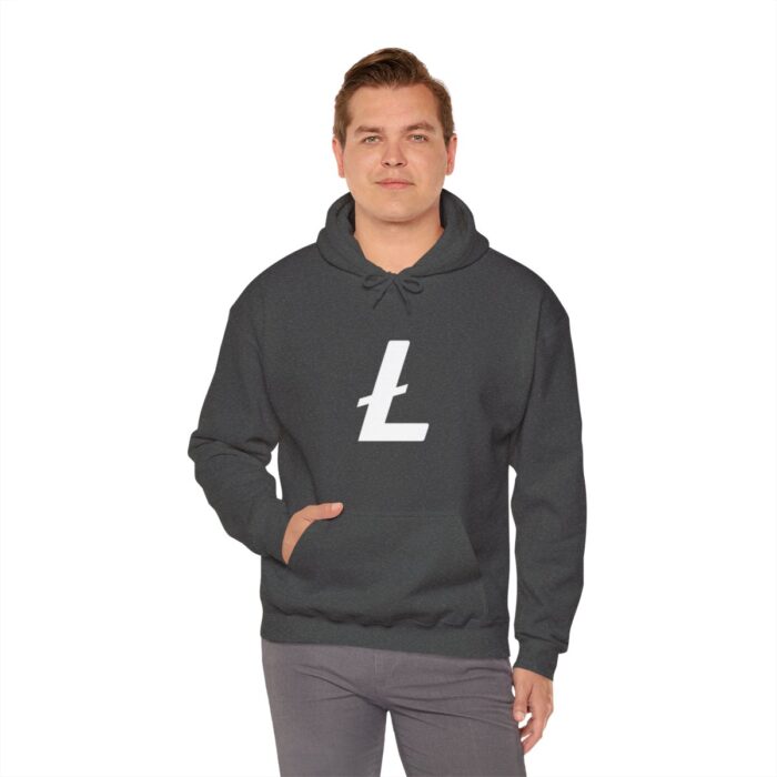 Litecoin Hooded Sweatshirt Unisex Heavy Blend™ - Image 87