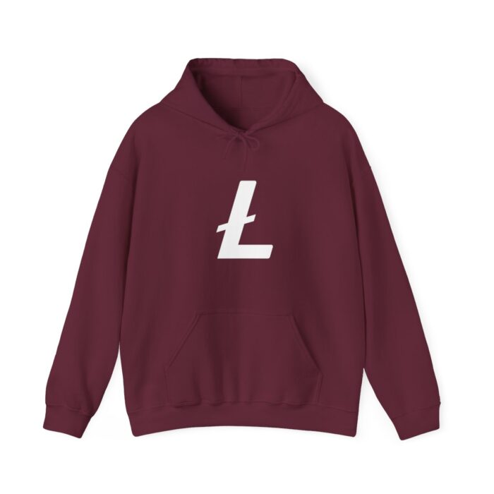 Litecoin Hooded Sweatshirt Unisex Heavy Blend™ - Image 40