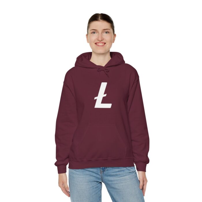Litecoin Hooded Sweatshirt Unisex Heavy Blend™ - Image 47