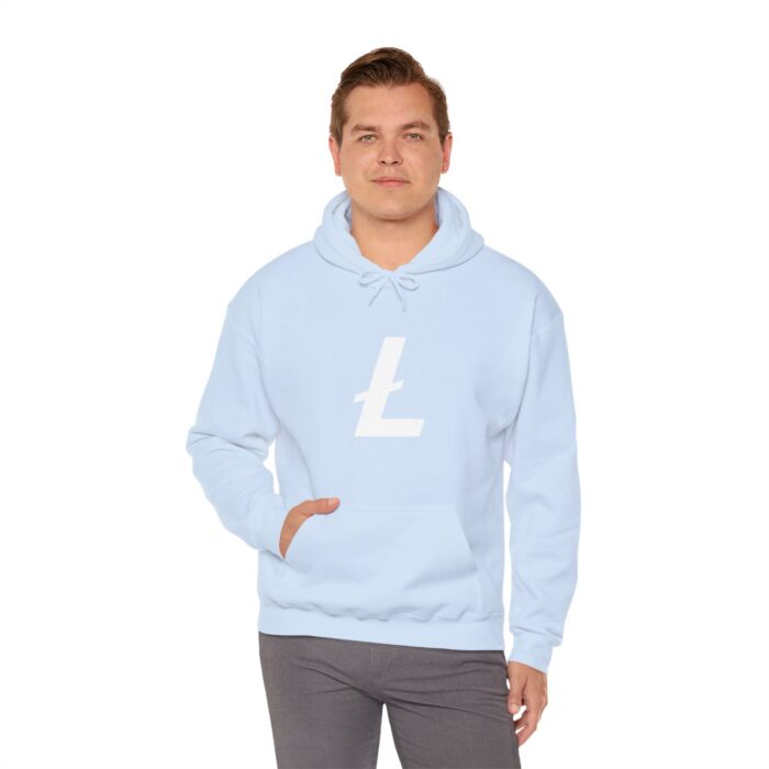 Litecoin Hooded Sweatshirt Unisex Heavy Blend™ - Image 100